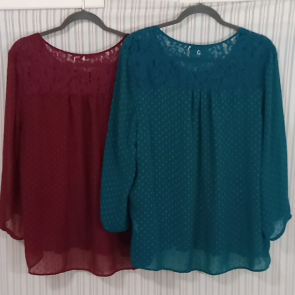 2 Black Rainn Beautiful Blousy Tops - Picture 5 of 12